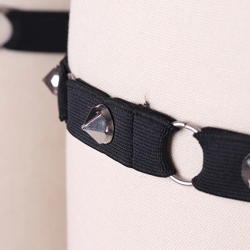 Носки-подвязки с заклепками для танцев, подвязки для ног, пояс, женское нижнее белье, пояс с подвязками P0027, черные сексуальные платья, бюстгальтер для девочек, Женский полиэстер 70-115