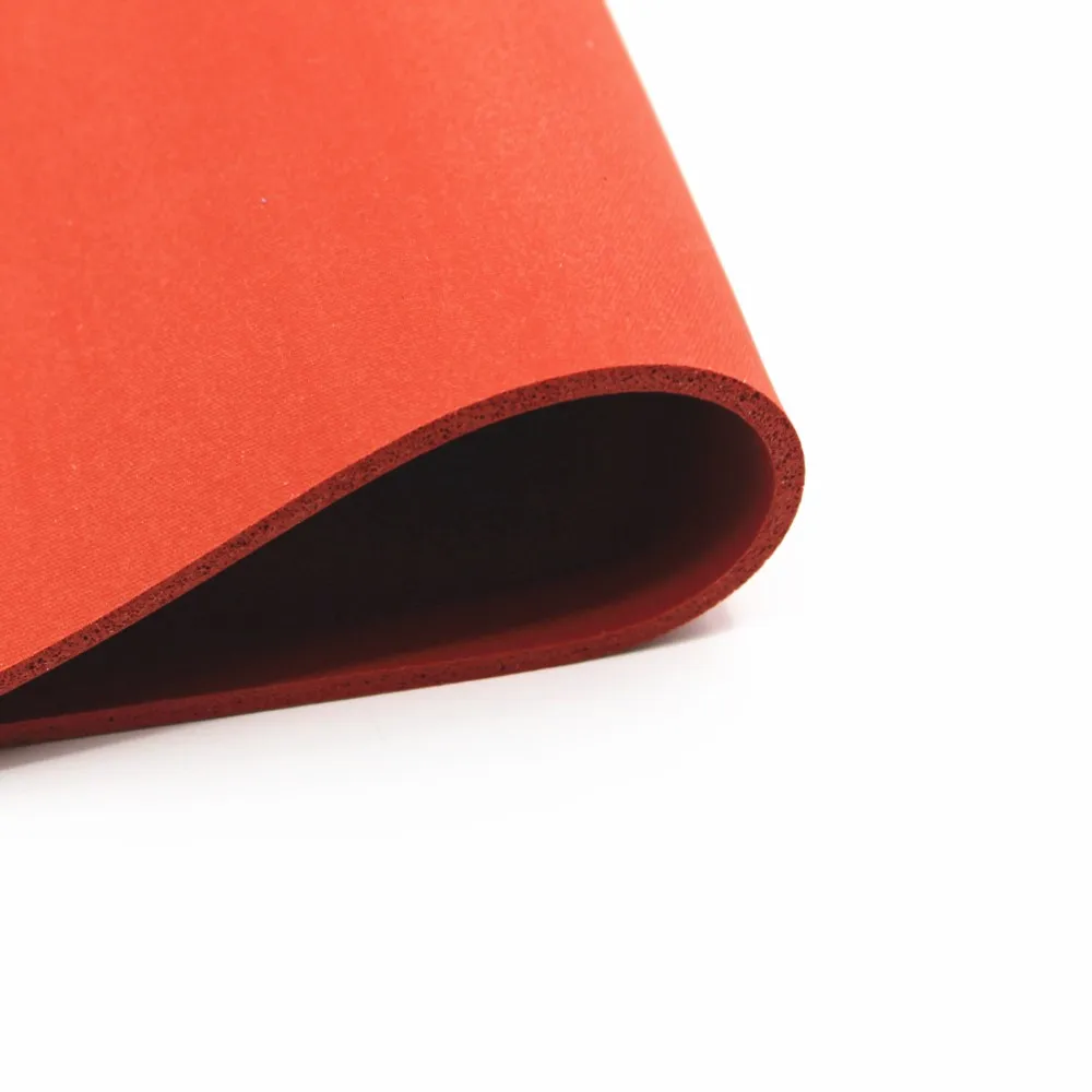 Red Silicone Sponge Adhesive Backed Waterproof Foam Rubber Foam Sheets Insulation Roll Sheet 1mm