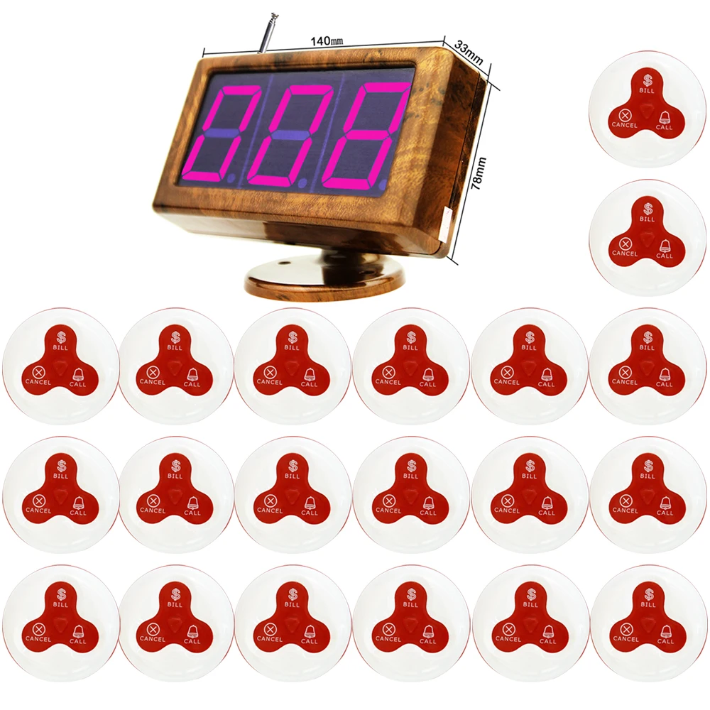 Катель CTT23 Водонепроницаемый 3 цвета беспроводной системы вызова/гостиничные и ресторанные официант зуммер в продаже