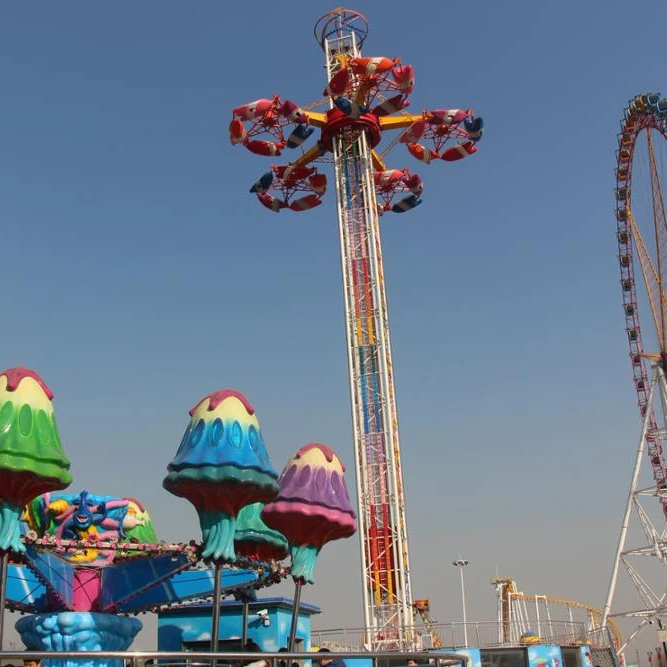 China zhipao amusement park tower rides  UFO swing chairs patent product with beautiful lighting equipment for sale