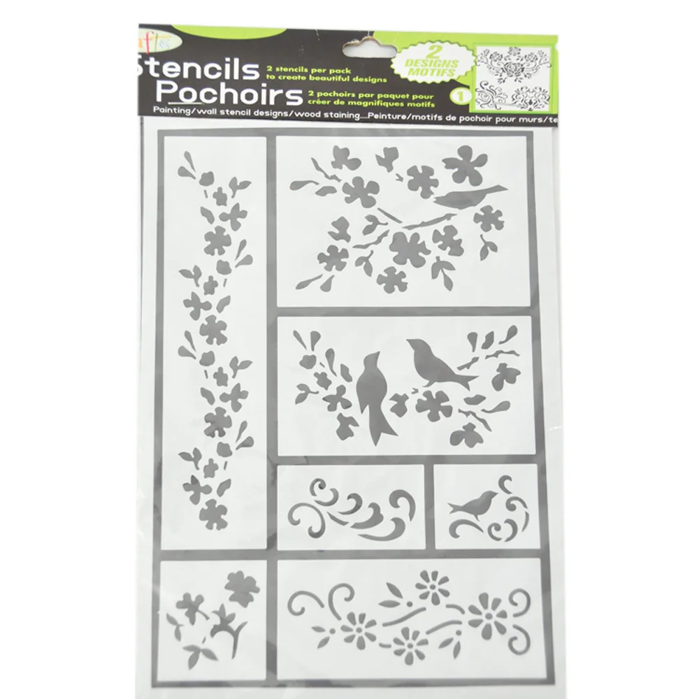 PVC Drawing Stencils Flower Shaped Christmas Stencils