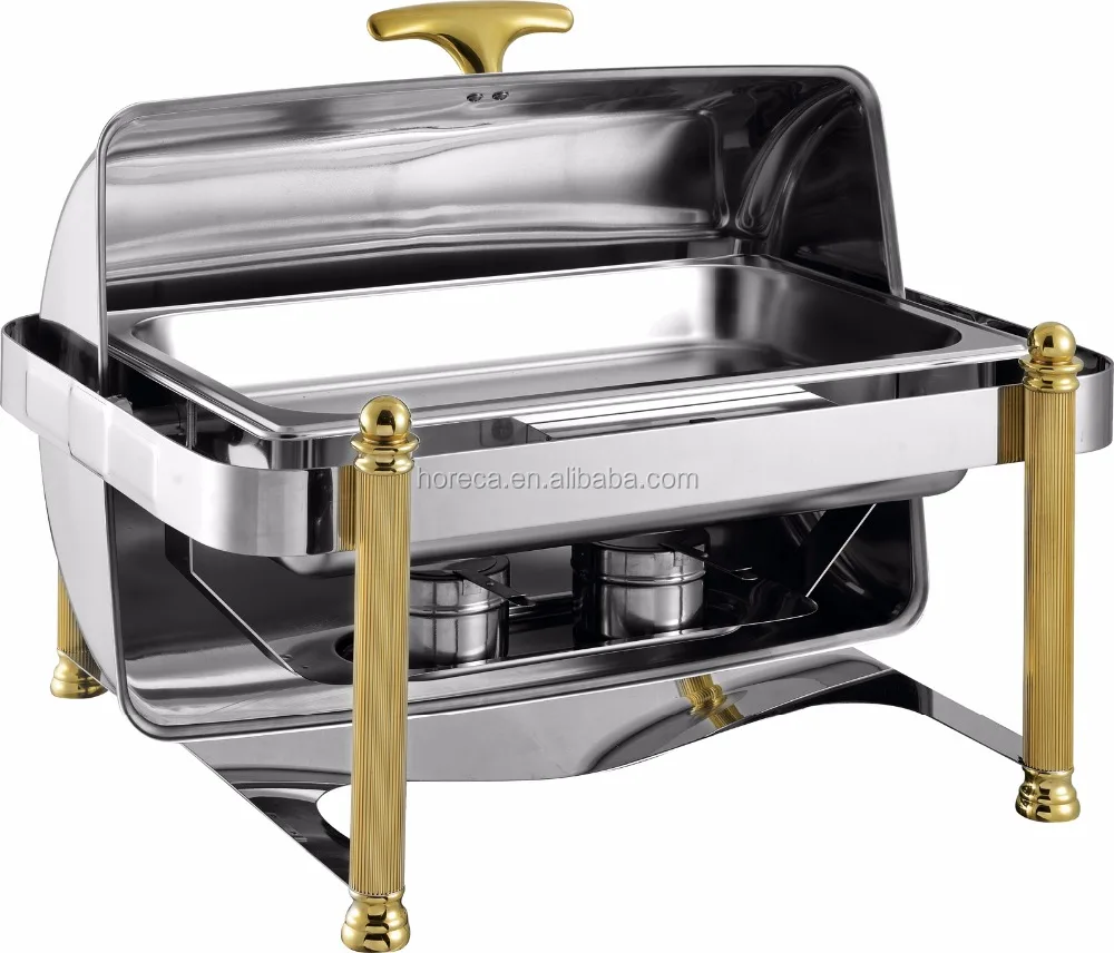Elegant top quality catering roll top chafing dish for buffet