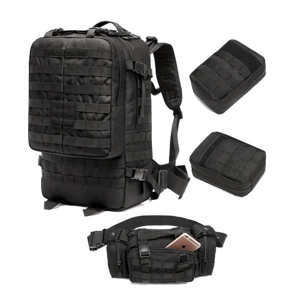 Best Selling Tactical Rucksacks Backpack With 3 Removeable Pouches for Indoor and Outdoor Uses