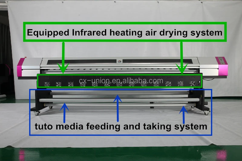 Galaxy UD3212LD 2 dx5 heads 3.2m large format eco solvent printer vinyl printer