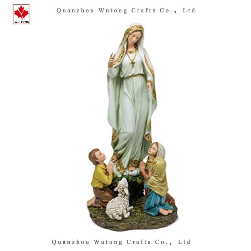 Custom Resin Religious Statues Our Lady Kids Statue Virgin Mary Figurine