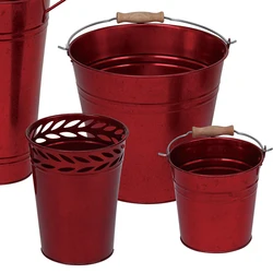 Garden bucket set watering pot metal barrel color Metal galvanized Garden Accessories flower pot planter outdoor container