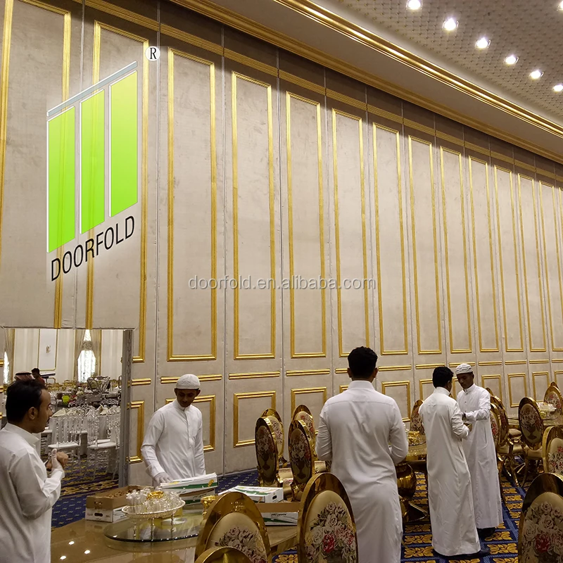 Fireproof partition wall for mosque room divider folding partition for muslim prayer folding room partition