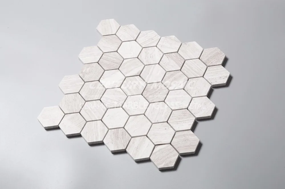 Напольная шестиугольная мозаичная мраморная плитка для душевой кабины, популярная в США