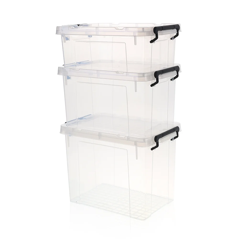 Домашняя прозрачная пластиковая коробка для хранения pp с крышкой