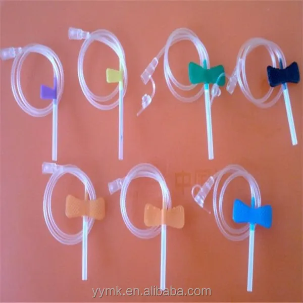 
luer lock butterfly scalp vein set sterile medical scalp vein infusion sets 