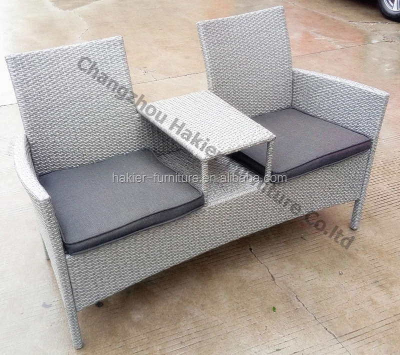 
2 piece double KD wicker rattan patio chairs garden chairs casual dining sets bar sets bistro sets 