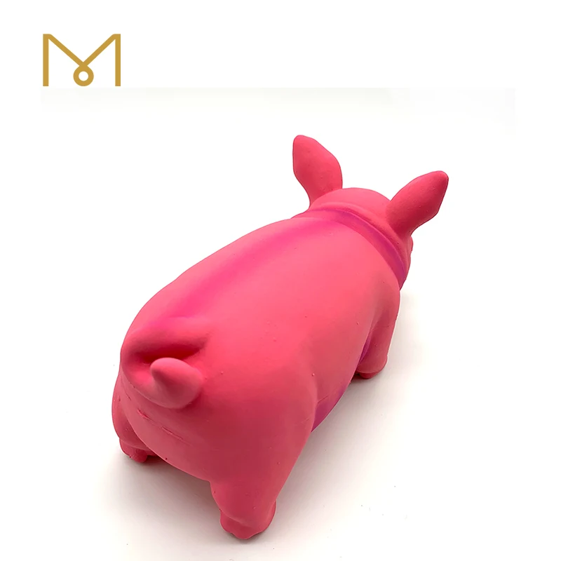 manufacturer wholesale squeak toys pig shaped soft latex rubber pig dog chew toy