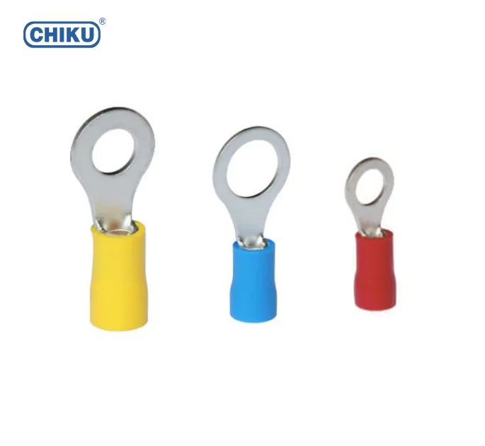 RV5.5-3.5 AWG12-10 Copper Terminal Ends Pre-Insulating Cable Ring Termination Joint