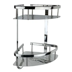 High cost performance double - layer 304 stainless steel bathroom corner rack