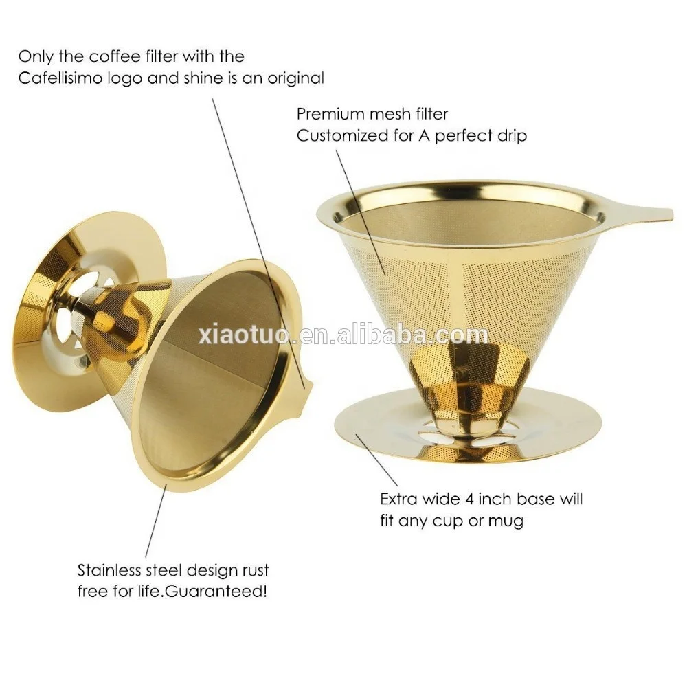 New product stainless steel  pour over v60 coffee filter