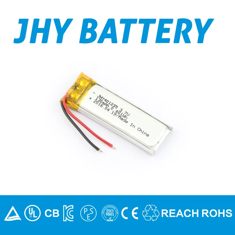 JHY 3.7v small li-ion battery 140mah 253030 for fitness tracker
