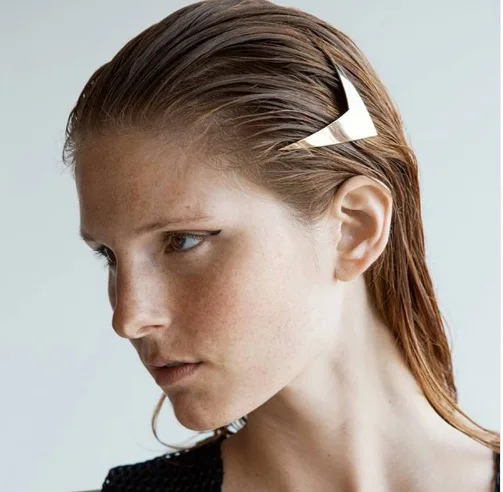 New Fashion Women Girls Metal Circle Square Hair Clips Hairpins Barrettes Wedding  Accessories