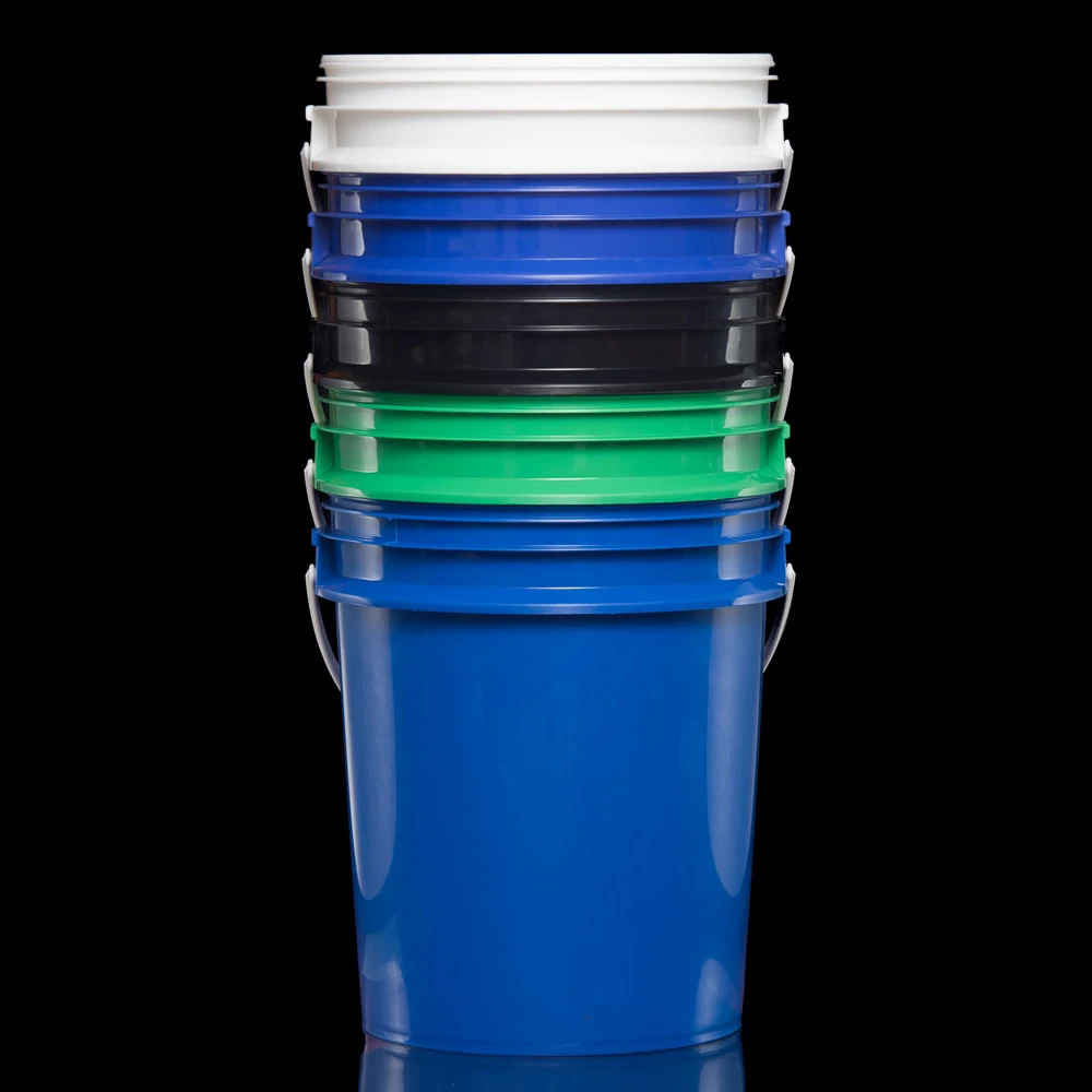 Пластиковые ведра ведро для воды еда TW пластик с металлической ручкой пластик с крышкой 5 галлонов белый 200 Литр Профессиональный дизайн