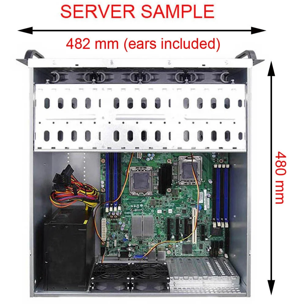 PC Computer Industrial Rack Mount Server 4U Chassis Case