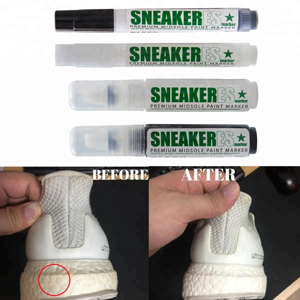 
2021 new white Premium Midsole Marker Sneakers 10mm Chisel Tip Premium Midsole Paint Pen 