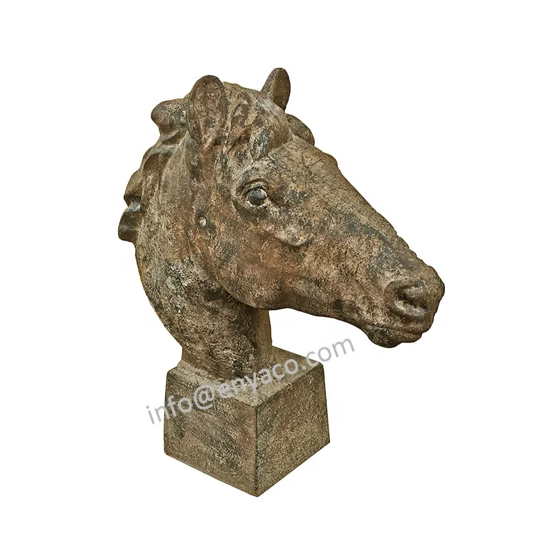 High quality factory price decorative horse head, antique horse head figurine