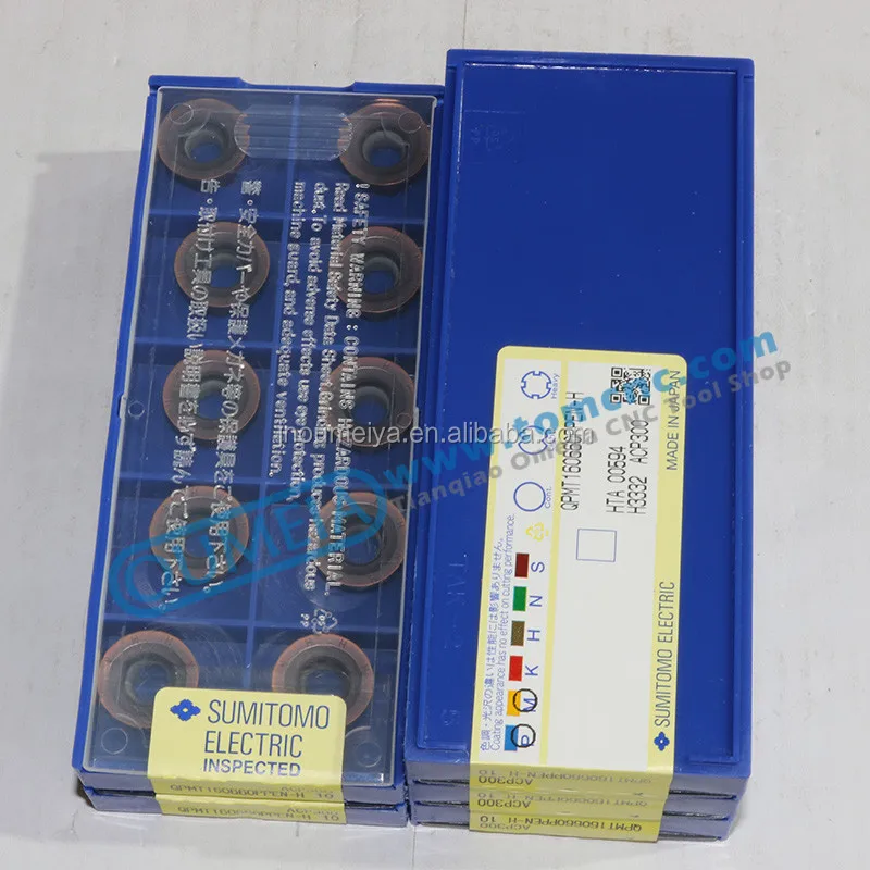 Hot sale Sumitomo QPMT inserts milling cutting blades QPMT160660PPEN-H ACP300