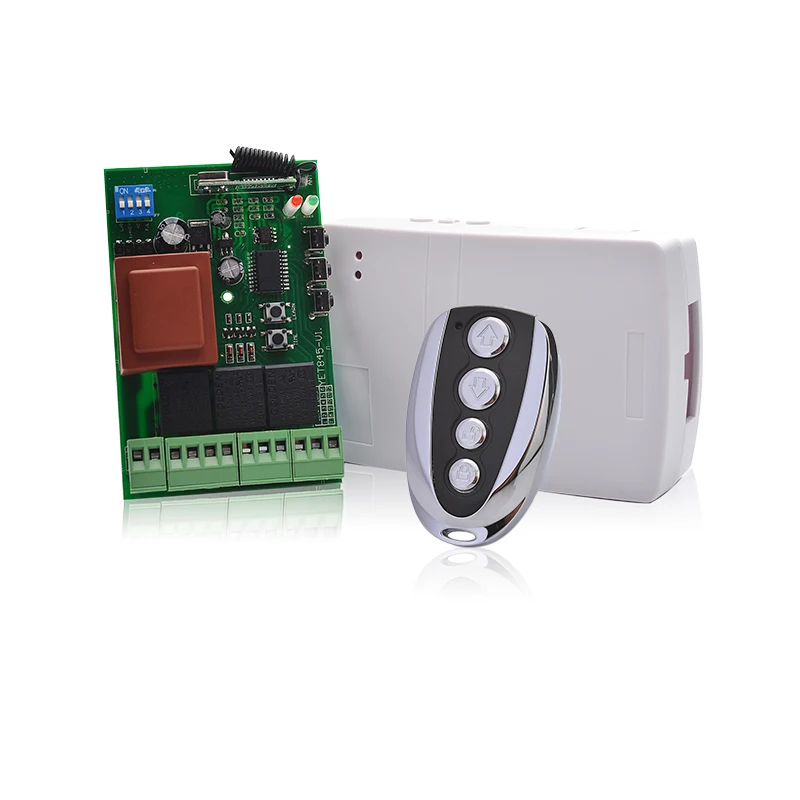Open code wireless transmitter and receiver Rolling shutter 110V - 220V multi functions tubular motor receiver controller YET845