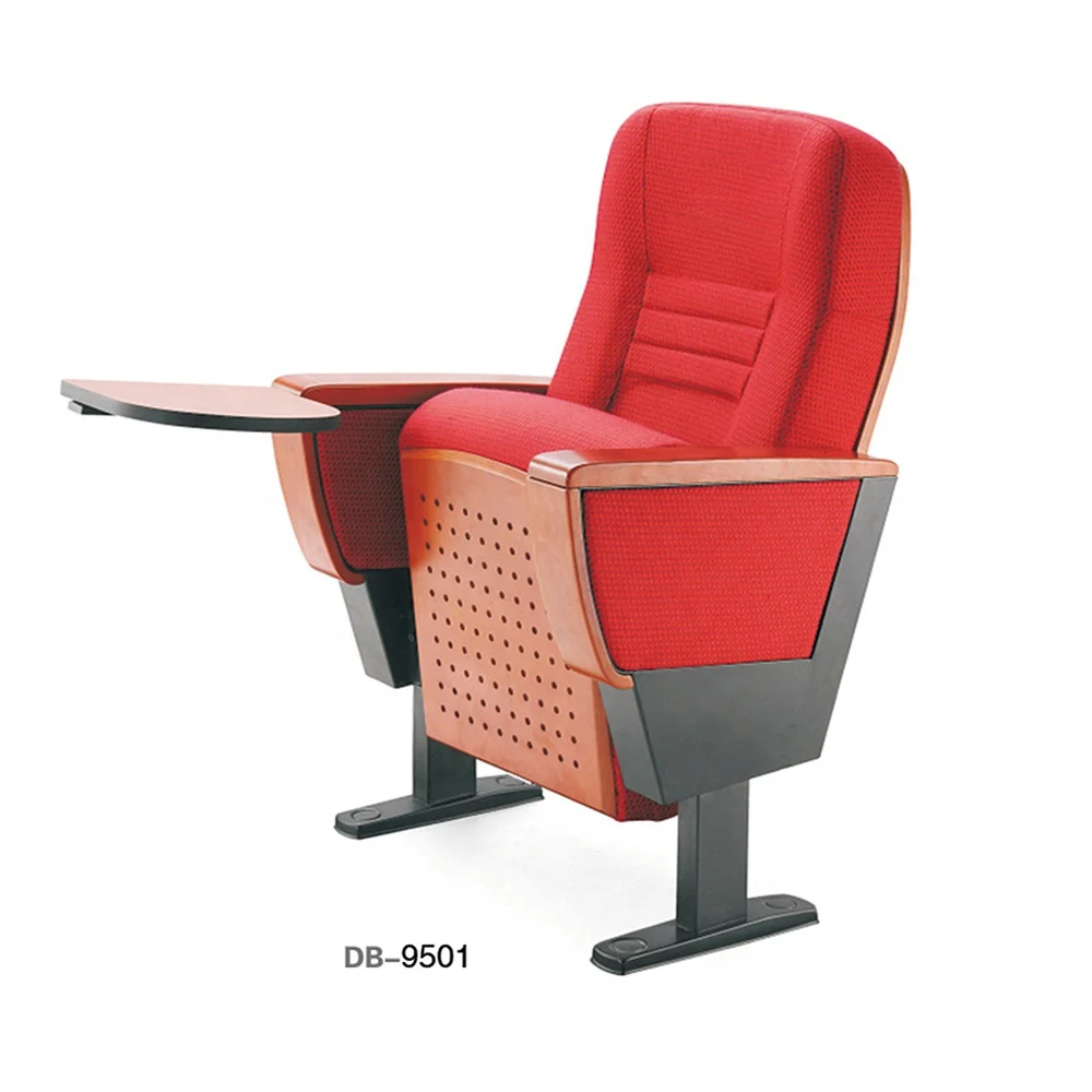 Фанерный складной стул для аудитории с высокой спинкой специального использования письменным столом