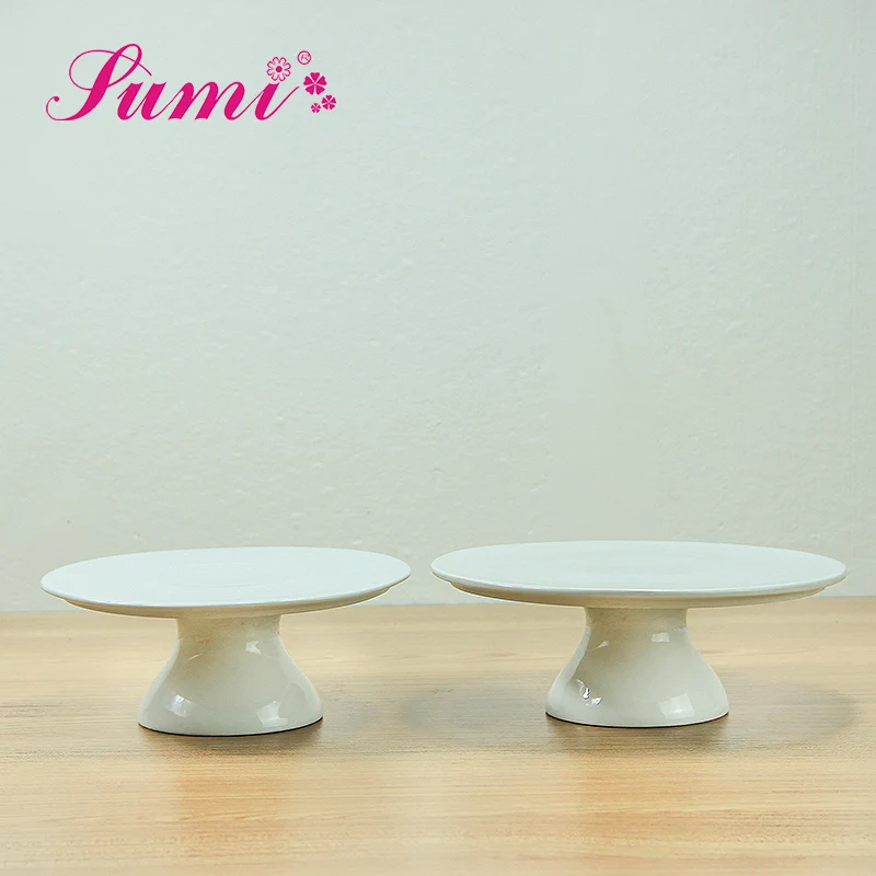 Hot sale custom tableware plate layer ceramic cake plate stand for wedding party