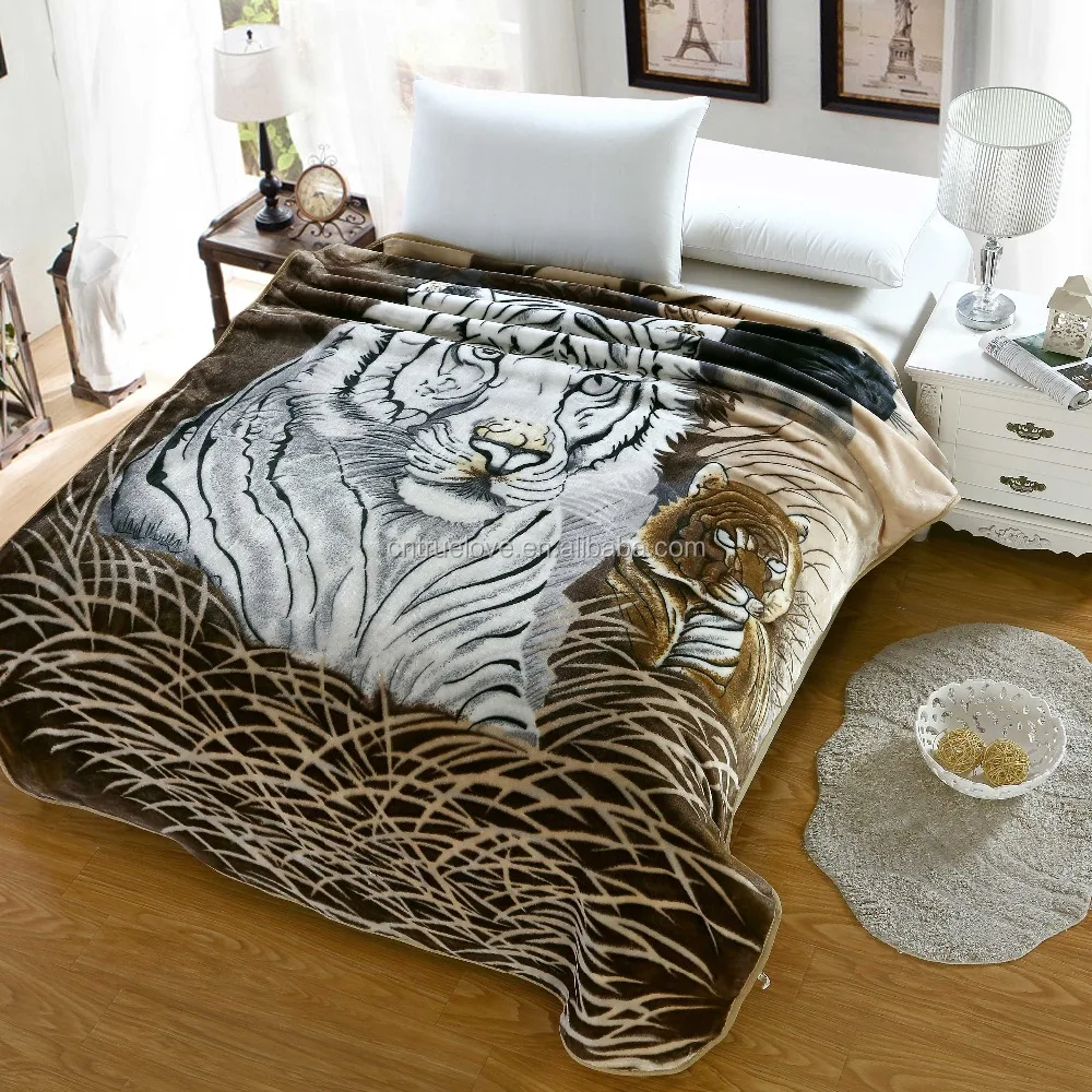 True love/супер мягкий с героями мультфильмов; С изображением животных 100 полиэстер одеяло Raschel дешевые плотная теплая одежда мехом норки тигра одеяла