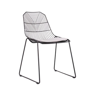 Современный золотой стул для отдыха, оптовая продажа, стул из металлической проволоки для столовой