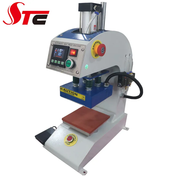 
Best quality 15*15CM automatic pneumatic t shirt logo heat press machine garment lingerie logo heat press 