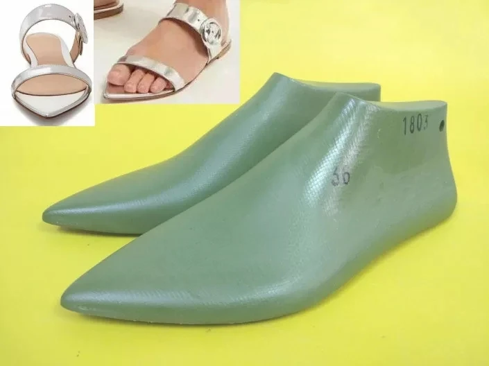 Ladies flat pointed toe sandal plastic shoe lasts