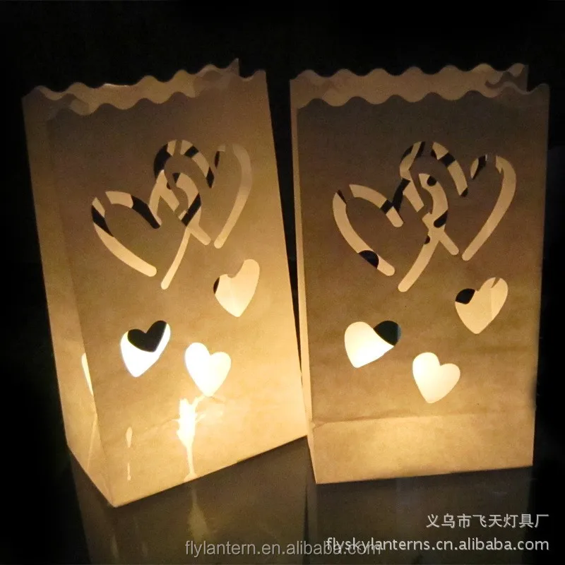 Luminary paper candle bag for party with LED CANDLE
