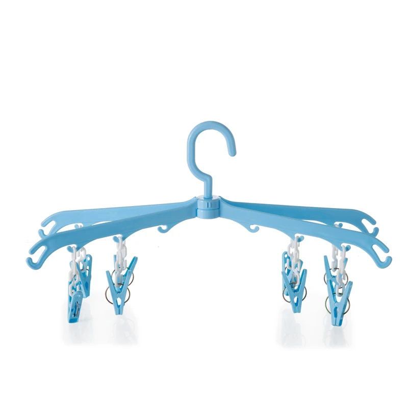 
Combination Plastic Clothes Hanger with Hooks and Multi Clips 