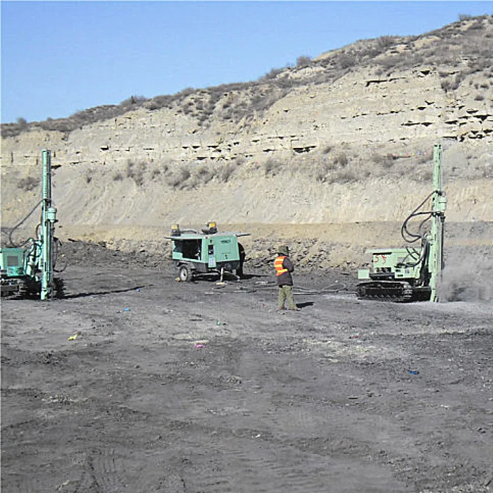 Soilmec rotary pneumatic rock drill rig used for mine probe drilling for sale