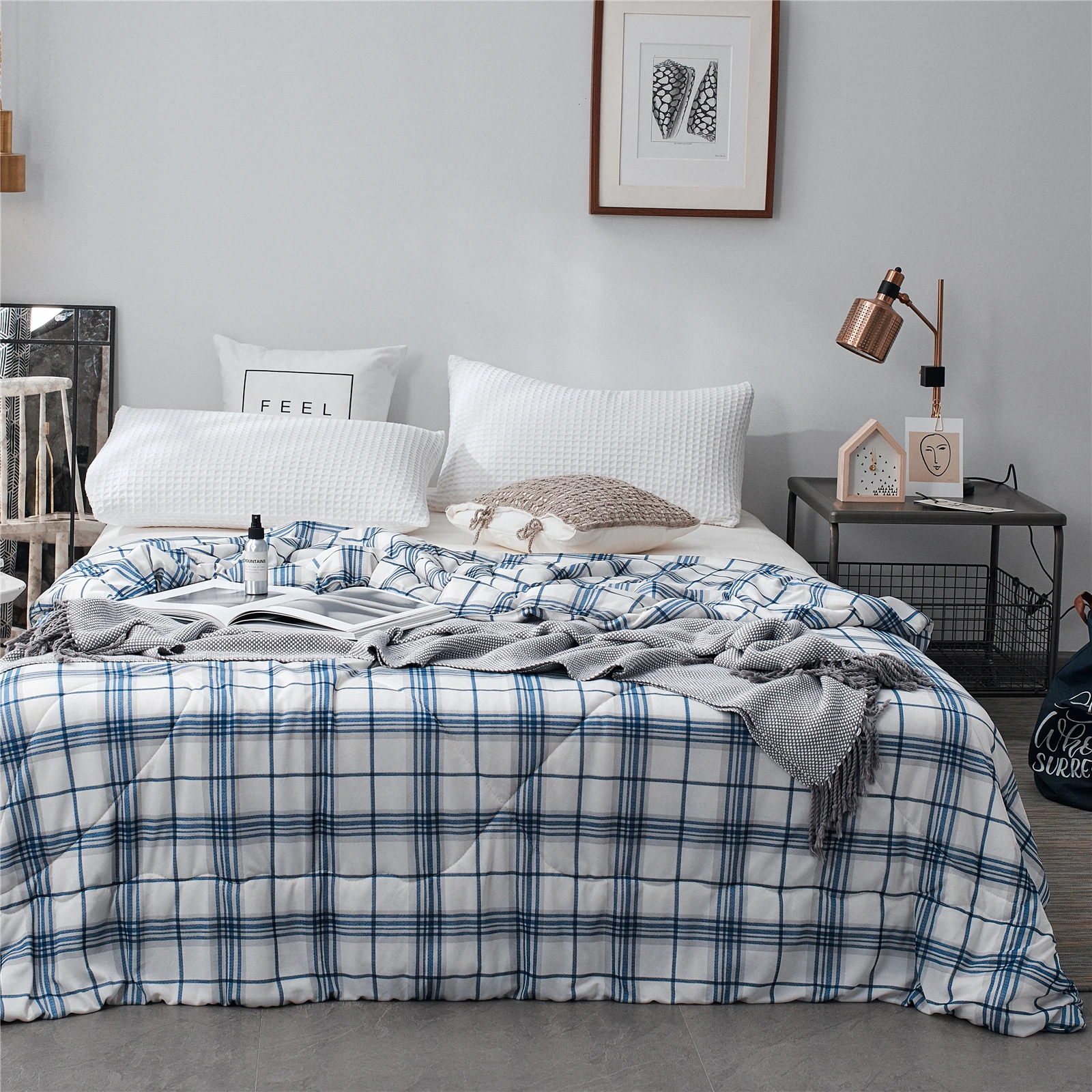 100% Polyester  cooling  summer quilt  Printing microfiber comforter bedding sets