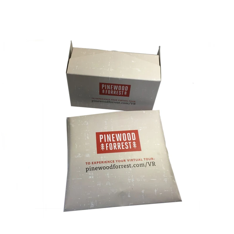 Модель конверта, картонные 3D очки виртуальной реальности, плоские картонные очки виртуальной реальности с логотипом