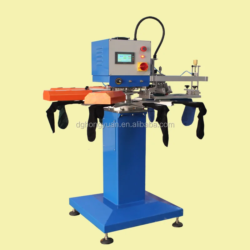 Semi Auto Silk Screen Printing Machine For Socks And Gloves(GW-100TRS-F8)