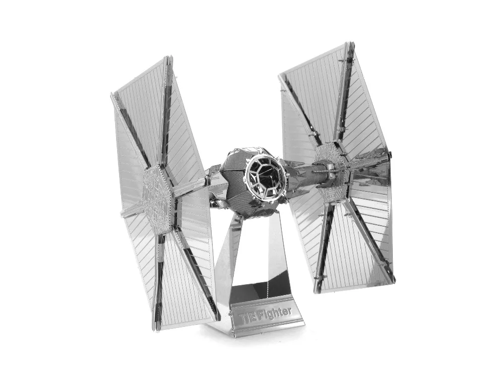 3D metal model Tie Fighter Star Wars 3D puzzle Wholesale price Stainless steel Etching Children s