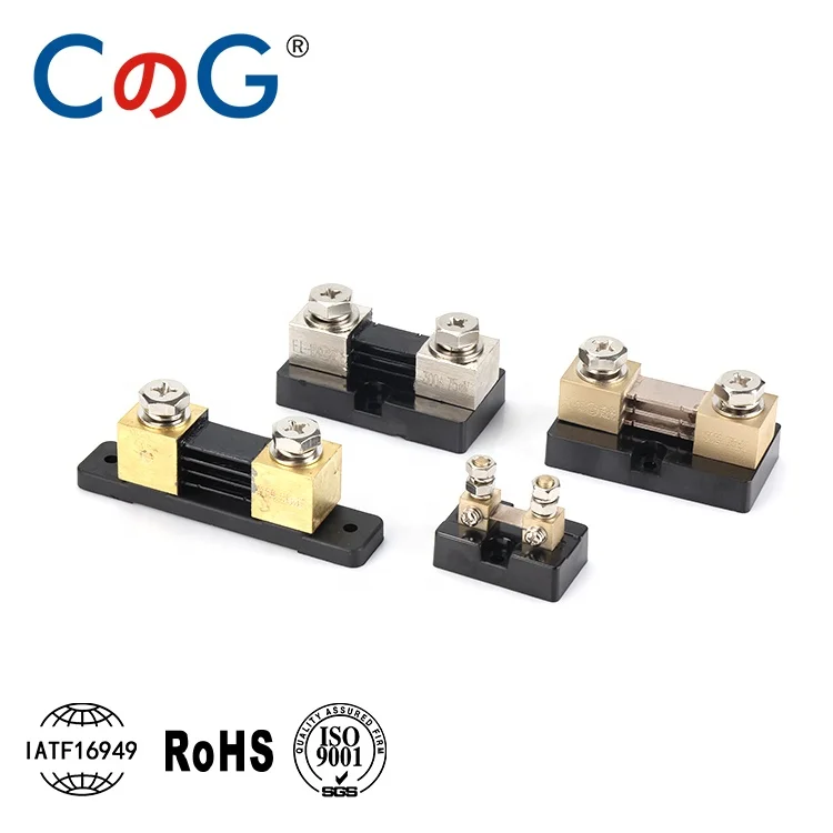 Латунь экструзии Электрический амперметр шунт 100mV 50A