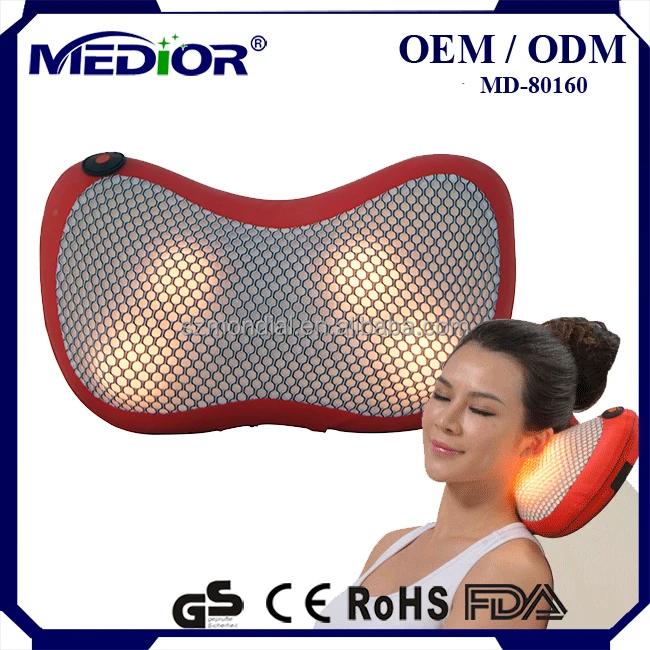 Hot sale of electronic massage products Electric neck  vibrating Shiatsu  Back Massage Pillow With Heat