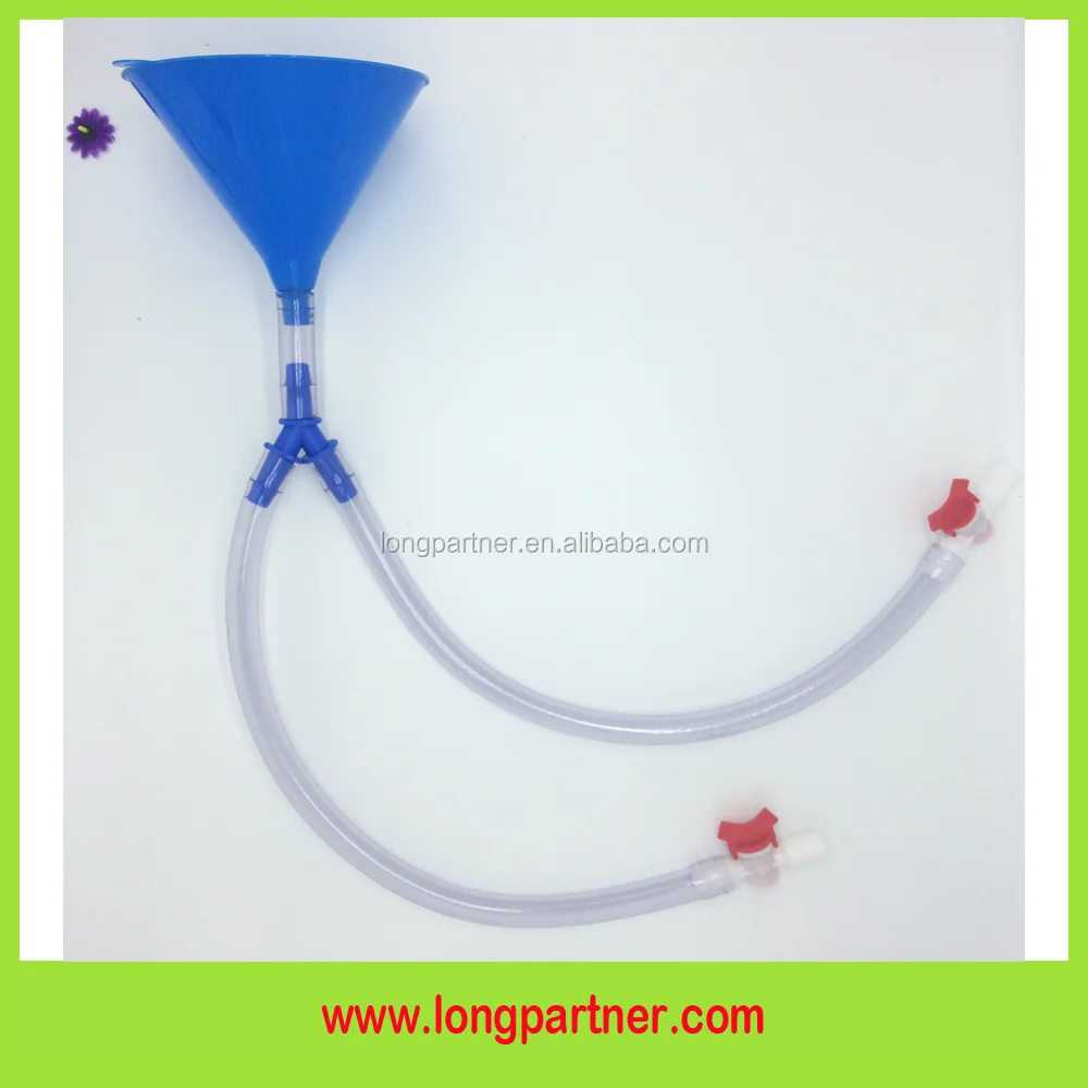 Bend free !! Custom color double extreme beer bongs
