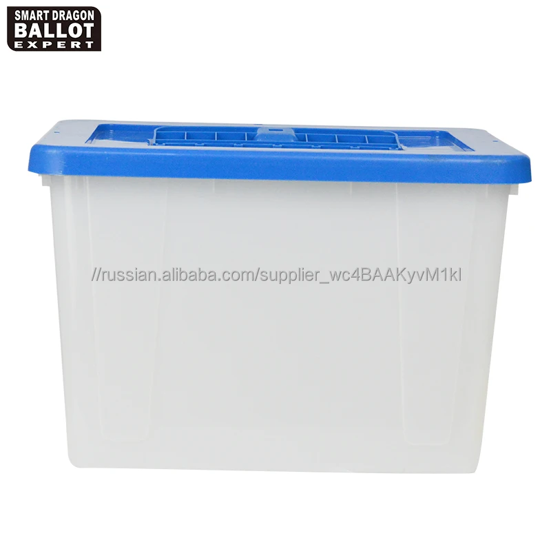 Plastic transparent ballot paper for voting
