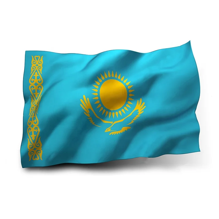 
Customized Promotion High Quality Factory 3x5 Ft Kazakhstan National Country Flags 