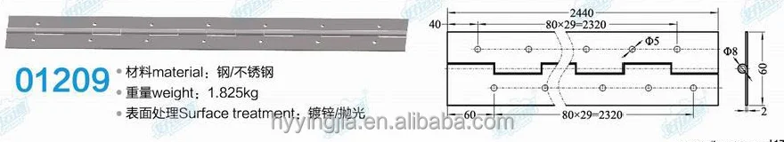 01209 Piano long hinge door hinge