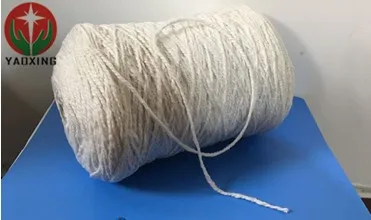Glass Fiber or Stainless Steel Reinforced Aluminium Silicate Fiber Ceramic Fiber Cloth Yarn Tape Rope