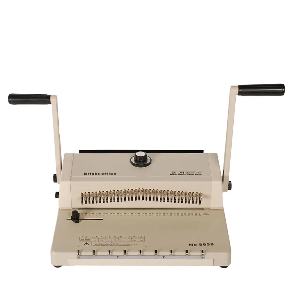 New Design Manual A4 Size Double Wire Binding Machine From Bright Office