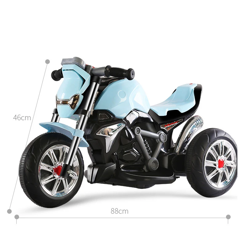 2024 kid Plastic Material and Ride On Toy Style kids motorcycle with led flash light wheels children
