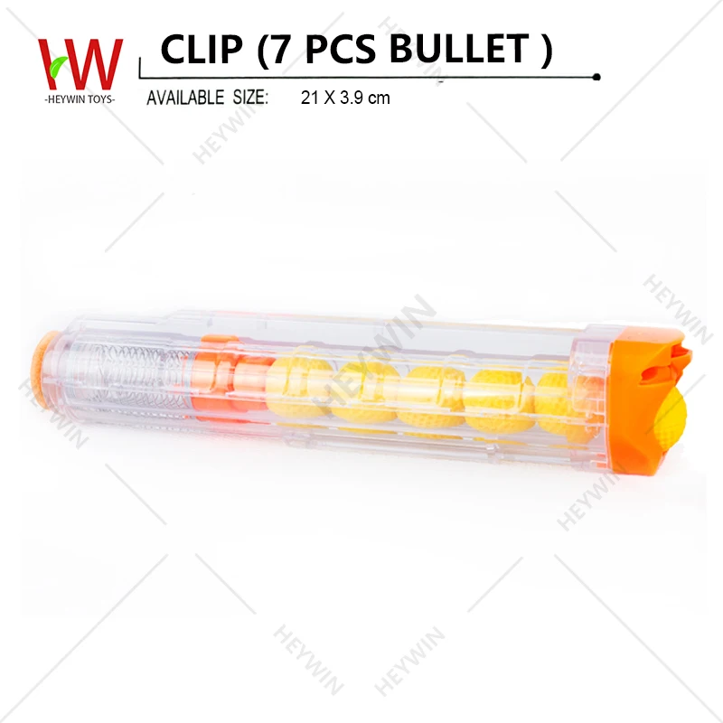 Soft Bullet Clips Magazine Clip 7 Bullets Popper Gun Magazine Accessories of 7 Darts (HM22G)